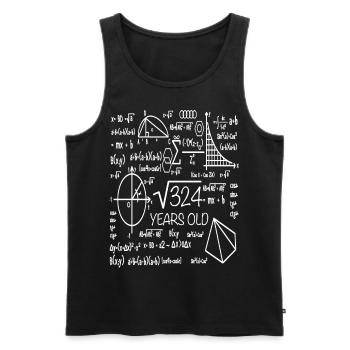 18th birthday math school kids gift - Men's Premium Organic Tank Top - black - Front - AI Model Male 178 light (178cm)