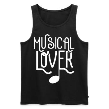 Musical Liebhaber Fest Musicals Festival Musik - Männer Premium Bio Tank Top - Schwarz - Vorne - AI Model Male 178 light (178cm)