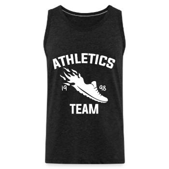 Athletics Sport - Débardeur bio Premium Homme - charbon - Devant - Alexander (188cm)