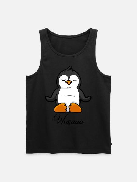 Auszeit Durchatmen Wusaaa Pinguin - Männer Premium Bio Tank Top - 