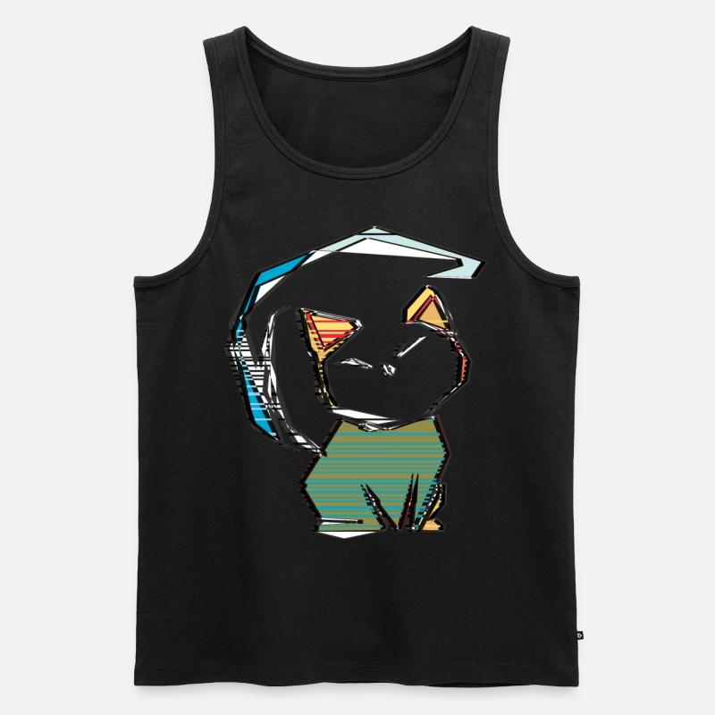 CAT TWENTY THREE - Männer Premium Bio Tank Top - Schwarz