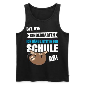 Schulanfang Geschenke Einschulung Erste Klasse - Männer Premium Bio Tank Top - Schwarz - Vorne - Michal (187cm)