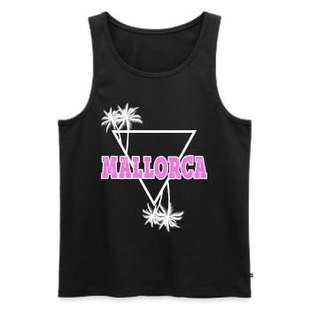 Mallorca Summer Sun Beach Sea Palms Holiday - Men's Premium Organic Tank Top - black - Front - AI Model Male 178 light (178cm)