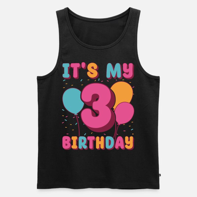 C’est mon 3ème anniversaire - Débardeur bio Premium Homme - noir