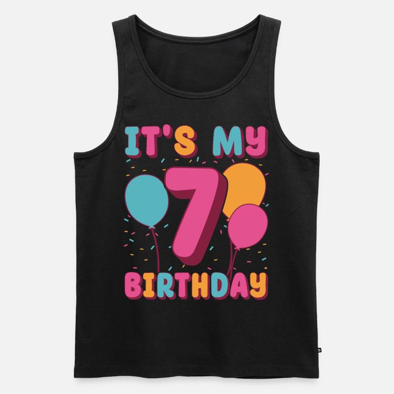 C’est mon 7e anniversaire - Débardeur bio Premium Homme - noir