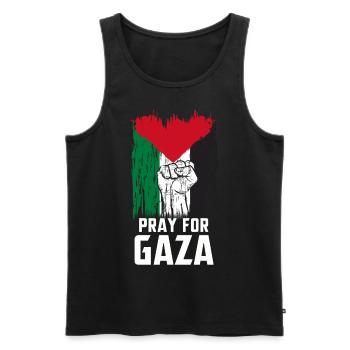 Palestine Tshirt Hommes Enfants Femmes Palestine - Débardeur bio Premium Homme - noir - Devant - AI Model Male 178 light (178cm)