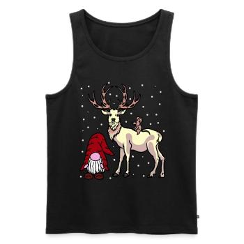 Nikolaus Xmas Weihnachten Fantasy Christmas Kind - Männer Premium Bio Tank Top - Schwarz - Vorne - AI Model Male 178 light (178cm)