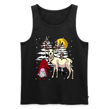 St. Nicholas Forest Xmas Christmas Fantasy Christmas - Men's Premium Organic Tank Top - black - Front - AI Model Male 178 light (178cm)