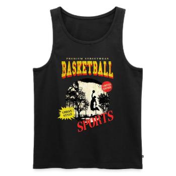 Basketteur Basketteur Dunking Sport Vintage - Débardeur bio Premium Homme - noir - Devant - Michal (187cm)