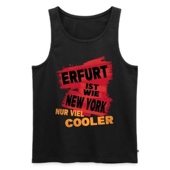Erfurt Germany city saying is like New York - Men's Premium Organic Tank Top - black - Front - AI Model Male 178 light (178cm)