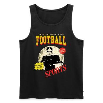 Joueur de football américain Vintage Retro USA Sport - Débardeur bio Premium Homme - noir - Devant - Michal (187cm)