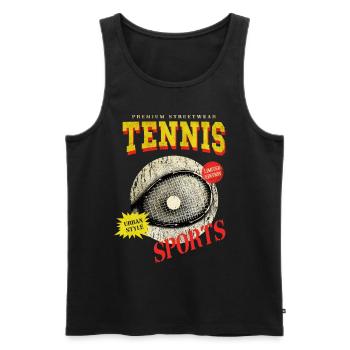 Joueur de tennis Joueur de tennis Vintage Retro - Débardeur bio Premium Homme - noir - Devant - Michal (187cm)