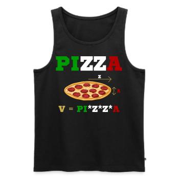 Pizza Formula Italy Pizzeria Margherita Gift - Men's Premium Organic Tank Top - black - Front - Michal (187cm)