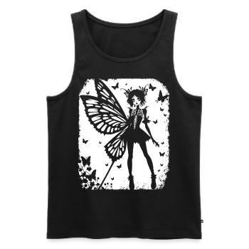 Fairycore Aesthetics Skeleton Fairy Goth Gothic G - Men's Premium Organic Tank Top - black - Front - Michal (187cm)