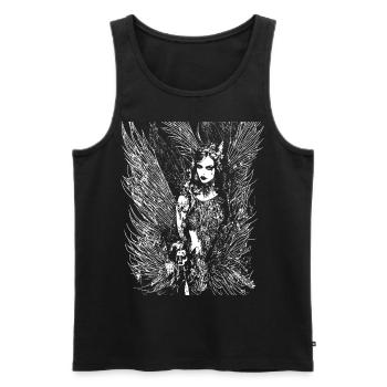 Fairycore Aesthetics Skeleton Fairy Goth Gothic G - Men's Premium Organic Tank Top - black - Front - Michal (187cm)