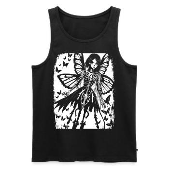 Fairycore Esthétique Squelette Fée Goth Gothique G - Débardeur bio Premium Homme - noir - Devant - Michal (187cm)