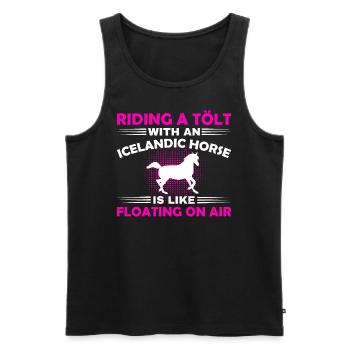 Islandpferd Isländer Tölt Spruch Mädchen süß Shirt - Männer Premium Bio Tank Top - Schwarz - Vorne - Michal (187cm)