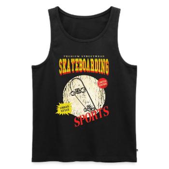 Skateboarding Skate Skater Skateboard Sk8 Vintage - Débardeur bio Premium Homme - noir - Devant - Michal (187cm)