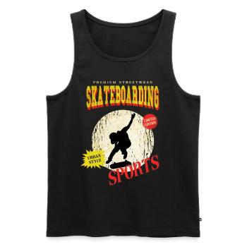 Skateboarding Skate Skater Skateboard Sk8 Vintage - Débardeur bio Premium Homme - noir - Devant - Michal (187cm)