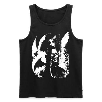 Fairycore Aesthetics Skeleton Fairy Goth Gothic G - Men's Premium Organic Tank Top - black - Front - Michal (187cm)