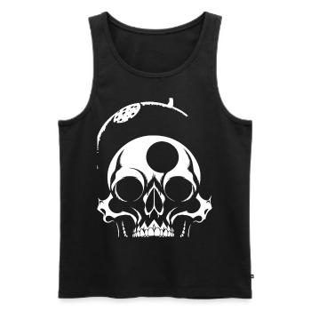 Horror Skull Skull Art Skull Gothic Heavy Metal - Men's Premium Organic Tank Top - black - Front - Michal (187cm)