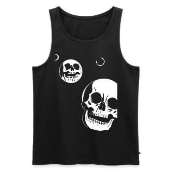 Horror Skull Skull Art Skull Gothic Heavy Metal - Men's Premium Organic Tank Top - black - Front - Michal (187cm)