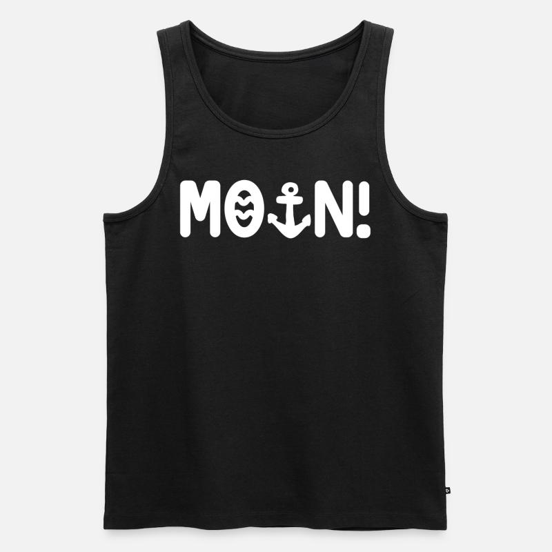 Moin (weiss) - Männer Premium Bio Tank Top - Schwarz