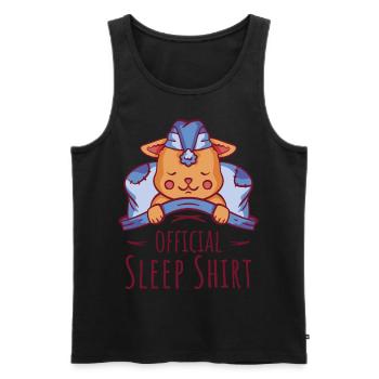 Chemise de sommeil officielle pour chat pour les fans de chats - Débardeur bio Premium Homme - noir - Devant - Michal (187cm)