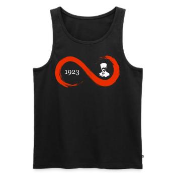 Mustafa Kemal Atatürk Gift 100 Cumhuriyet - Men's Premium Organic Tank Top - black - Front - Michal (187cm)
