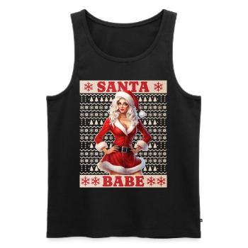Weihnachtsfrau Sexy Weihnachten Ugly Christmas - Männer Premium Bio Tank Top - Schwarz - Vorne - Michal (187cm)