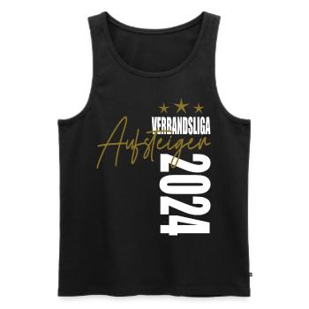 Meister Verbandsliga 2024 Aufstiegstrikot - Männer Premium Bio Tank Top - Schwarz - Vorne - Michal (187cm)