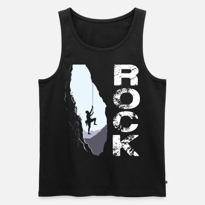 Rock Climbing - Männer Premium Bio Tank Top - Schwarz