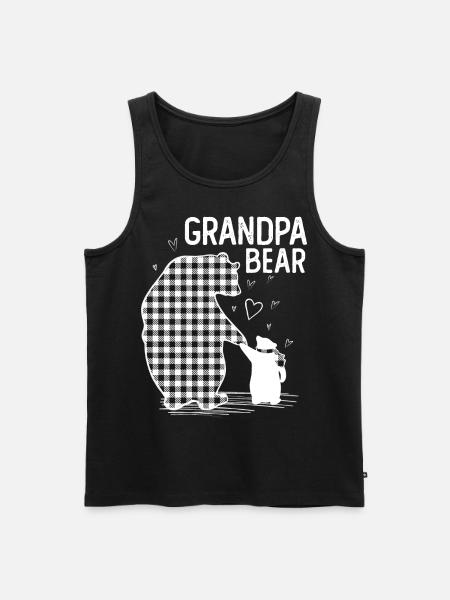 Grandpa Bear - Men's Premium Organic Tank Top - black