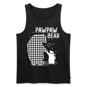 Pawpaw Bear - Men's Premium Organic Tank Top - black - Front - Michal (187cm)