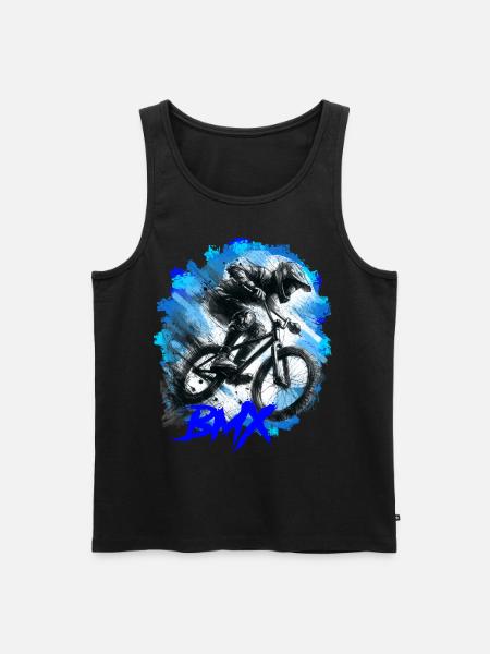 BMX Bike - Men's Premium Organic Tank Top - black