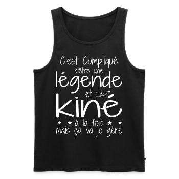 A legend and physiotherapist - Men's Premium Organic Tank Top - black - Front - AI Model Male 178 light (178cm)