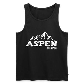 Aspen Colorado - Men's Premium Organic Tank Top - black - Front - Michal (187cm)