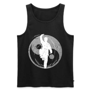Qigong Tai-Chi Chigong Meditation Kampfkunst - Männer Premium Bio Tank Top - Schwarz - Vorne - AI Model Male 178 light (178cm)