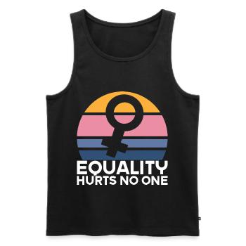 Feministin Feminismus Emanzipation Geschenk - Männer Premium Bio Tank Top - Schwarz - Vorne - Michal (187cm)