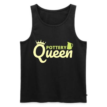 Pottery Ceramics Artist Potter Women Queen - Men's Premium Organic Tank Top - black - Front - Michal (187cm)