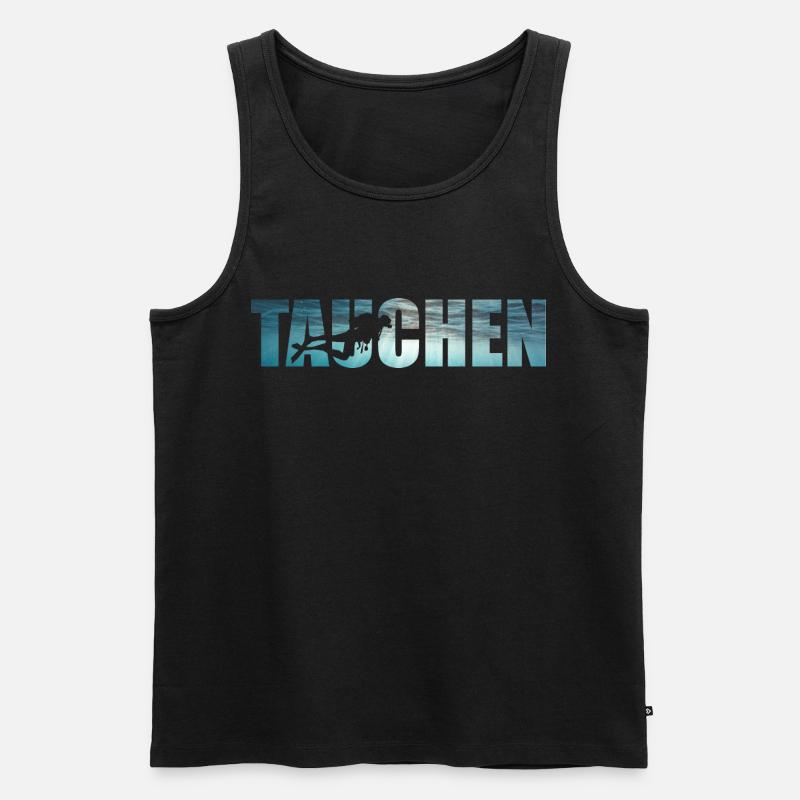 Taucher Dive Divemaster Tauchen Diver - Männer Premium Bio Tank Top - Schwarz