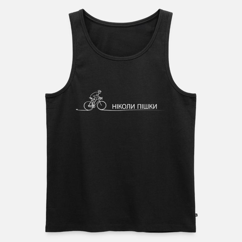 Radfahrer Spruch Geschenkidee Fahrrad - Männer Premium Bio Tank Top - Schwarz