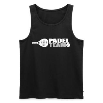 Padel-Team - Männer Premium Bio Tank Top - Schwarz - Vorne - Michal (187cm)