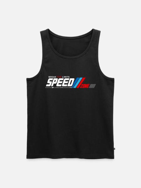 Speed Zone: Grenzen Brechen - Männer Premium Bio Tank Top - Schwarz