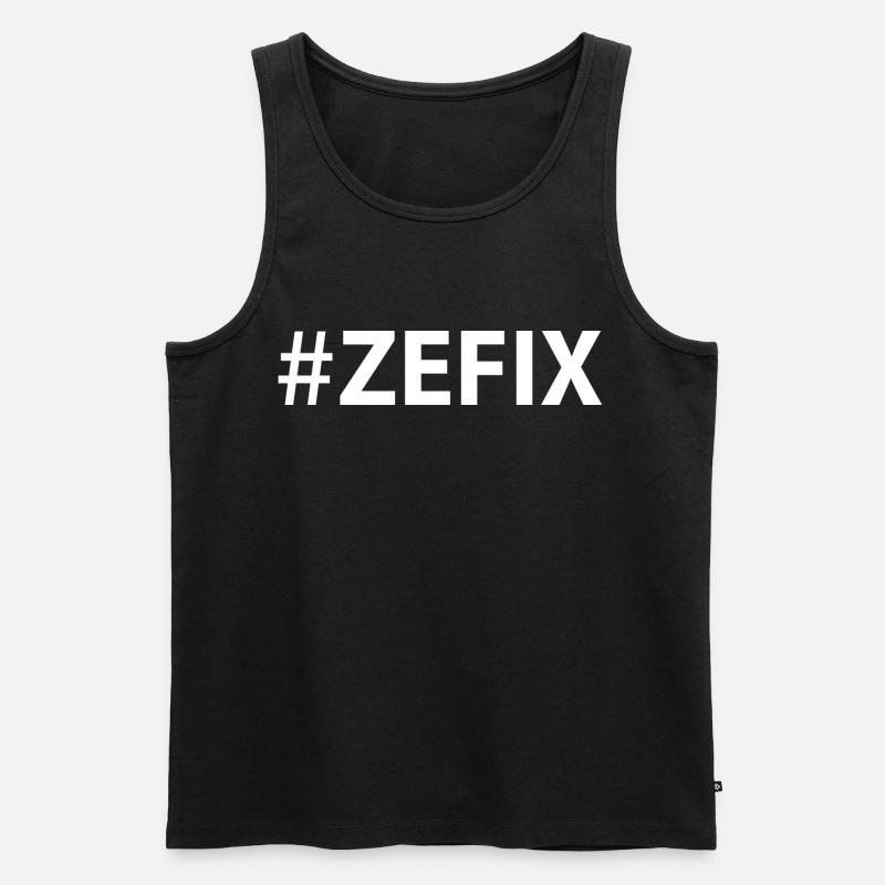 #zefix! - Männer Premium Bio Tank Top - Schwarz