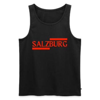 Salzburg - Männer Premium Bio Tank Top - Schwarz - Vorne - AI Model Male 178 light (178cm)
