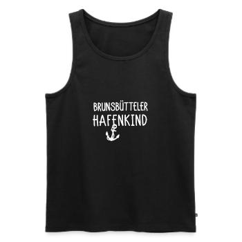 Brunsbütteler Hafenkind - Männer Premium Bio Tank Top - Schwarz - Vorne - Michal (187cm)