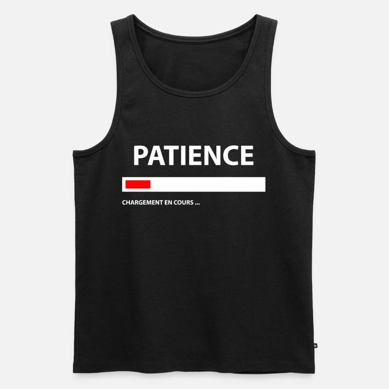 Loading Patience - Männer Premium Bio Tank Top - Schwarz