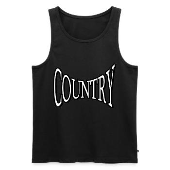 country cowboy western rodéo indien équitation cheval - Débardeur bio Premium Homme - noir - Devant - AI Model Male 178 light (178cm)
