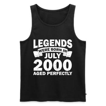 22. Geburtstag Juli Jahrgang 2000 Geschenkidee - Männer Premium Bio Tank Top - Schwarz - Vorne - Michal (187cm)